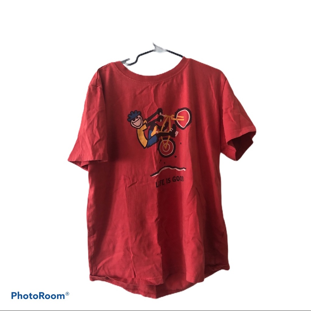 Red white black blue yellow T-shirt good condition